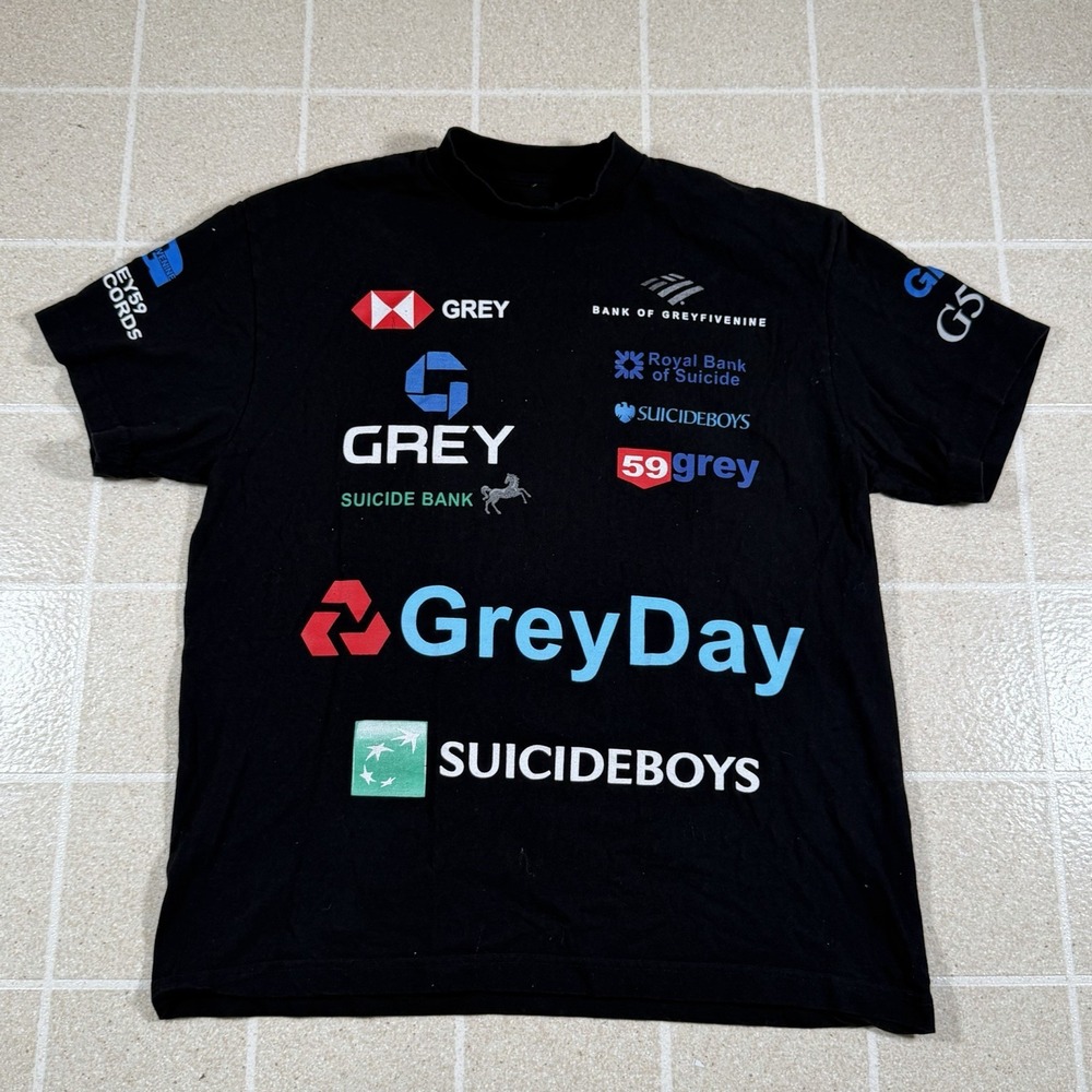 G59 Suicideboys Grey Day 2024 Tour Shirt Mens Large Black Cotton Rap Merch